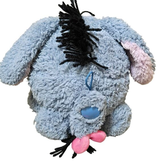 Disney Parks Round Eeyore Baby Plush Stuffed Toy w Detachable Tail Soft Cuddly - Picture 2 of 8